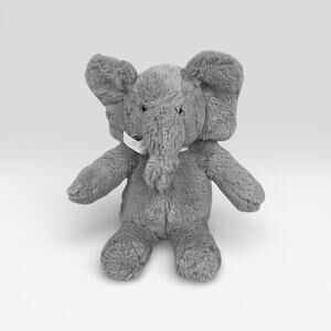 Pottery Barn Kids Gray Elephant Plush 10” Stuffed Animal Ribbon Bow